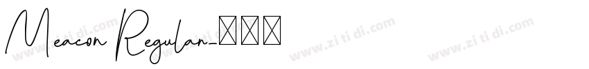 Meacon Regular字体转换